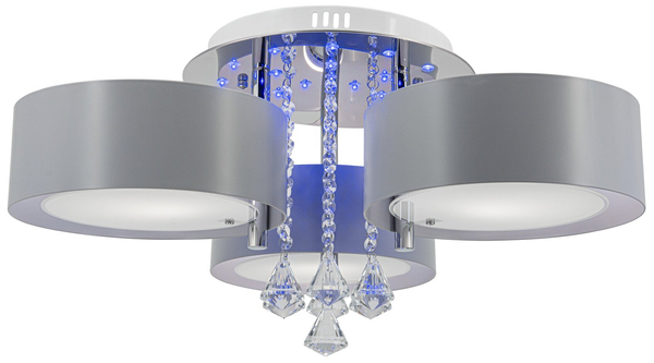Abażurowa lampa sufitowa DRS8006/3 8C GREY 22 LED szara