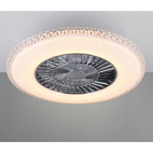 Sufitowy lampowentylator HARSTAD R62412106 RL Light LED 40W 3000-6500K na pilot srebrny