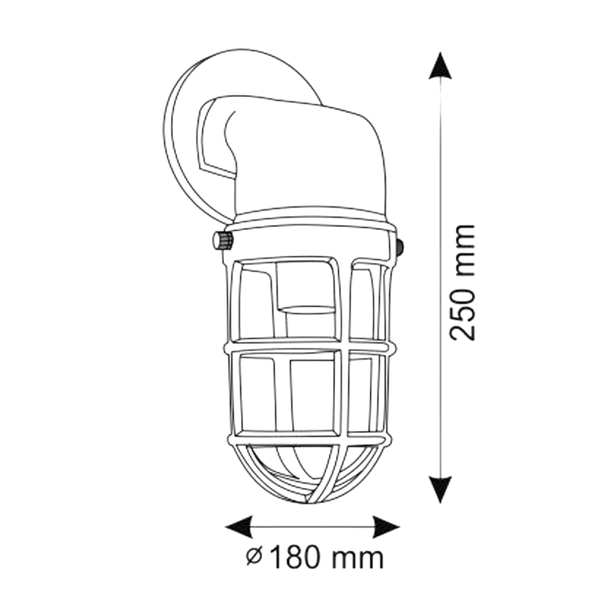 Loftowa lampa zewnętrzna LUND 312570 IP44 na ścianę chrom