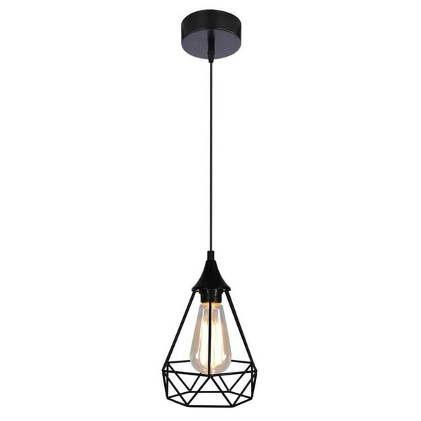 Druciana lampa zwieszana Graf 31-62888 metalowa czarna