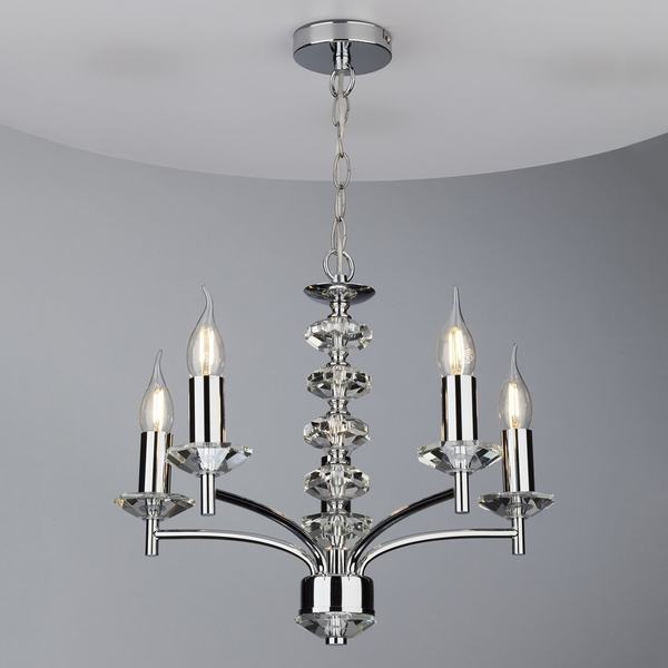 Żyrandol kryształ pałacowy Oleana OLE0550 Dar Lighting świecznik chrom