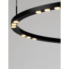Okrągła lampa wisząca CARENSO LE45407 LED 46W 3000K pierścieniowa czarna