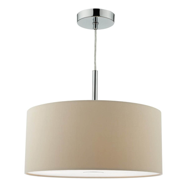 Wisząca lampa z abażurem Ronda RON1029 nad stół szara chrom