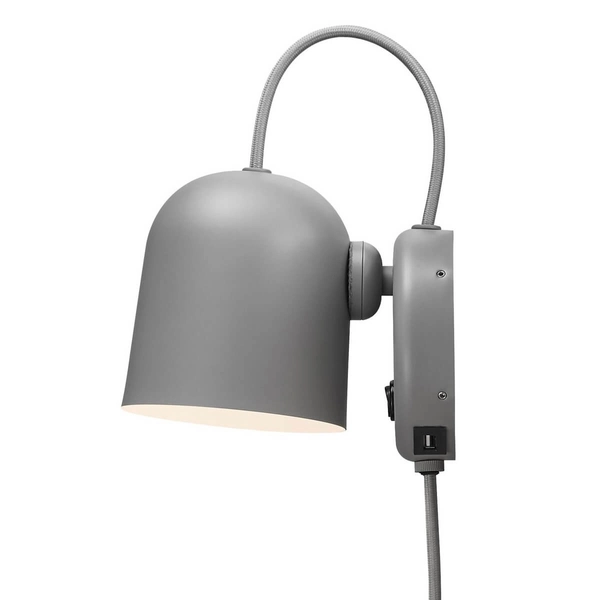 Przyścienna lampa regulowana Angle 2120601010 do czytania szary