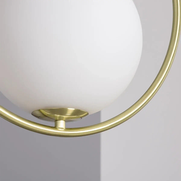 Wisząca lampa Milano ABR-KGR-E27 Abruzzo szklana kula złoty biały
