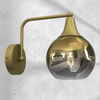 Lampa ścienna Monte MLP8399 kulisty klosz przydymiony złoty