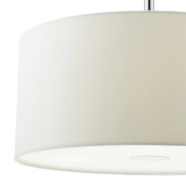 Lampa wisząca RONDA biała tkaninowa metalowa abażur nowoczesna 3xE27 do salonu RON102