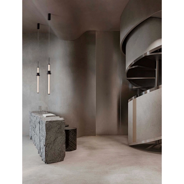 Zwisowa lampa tuba URUBICHA LE44688 LED 7W 3000K podłużna czarna