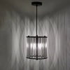 Wisząca lampa do przedpokoju Kiran KIR0122 kryształowa czarny