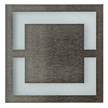 Lampa schodowa ścienna Quadro EKS0965 LED 0,6W 6500K płytka biały srebrny