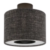 Okrągły plafon do salonu AMARELA 11657 tuba czarny