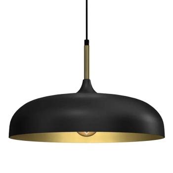 Kopułowa wisząca lampa LINCOLN MLP7898 do salonu metalowa czarna
