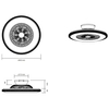 Sufitowy lampowentylator HARSTAD R62412106 RL Light LED 40W 3000-6500K na pilot srebrny