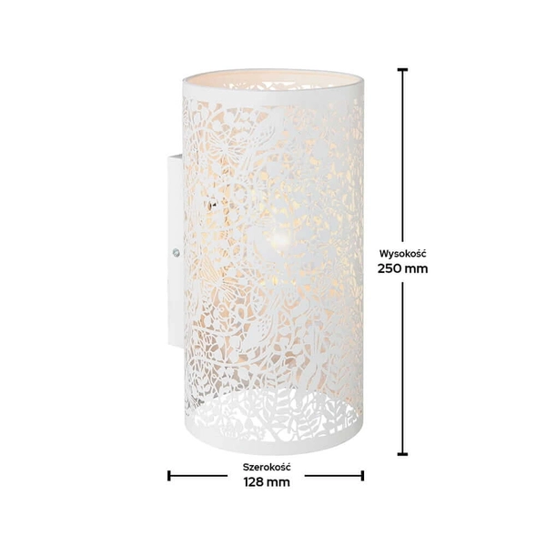 Sypialniany kinkiet Secret garden 61684 Endon tuba biały