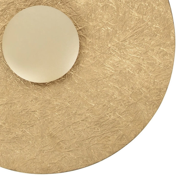 Ścienny kinkiet okrągły Sole 40876 LED 16W 3000K do sypialni złoty