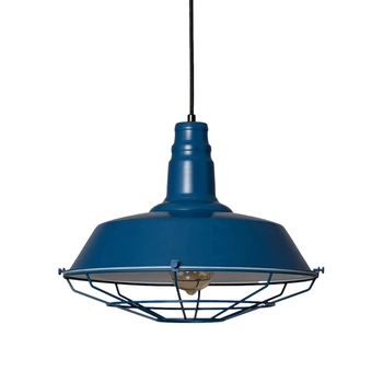 Lampa wisząca metalowa Retro ABR-RRP-N-E27 Abruzzo industrialna niebieski