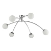 Molekułowa lampa sufitowa PUGLIA  chromowana szklana G9 6-punktowa do jadalni PUG6450