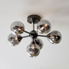 Sufitowa lampa do salonu Oscar 101147 loftowa czarny przydymiony