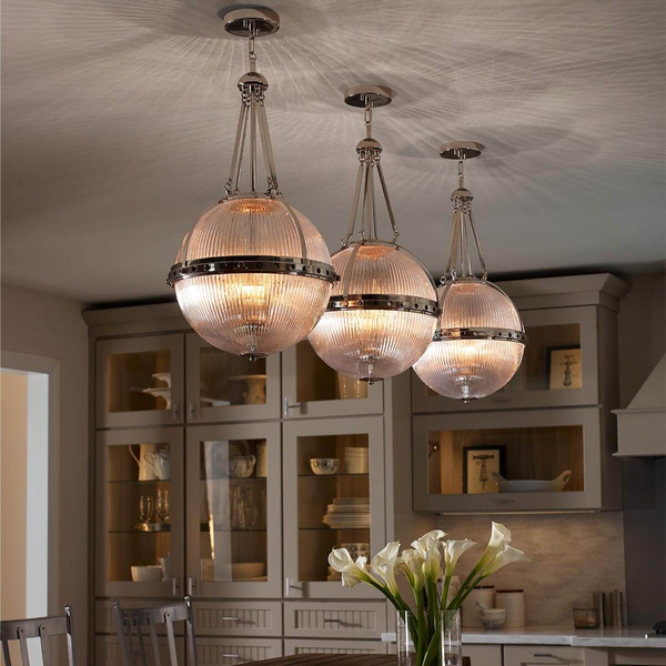 Wisząca lampa kula Aster KL-ASTER-P-PN Kichler metal szkło nikiel