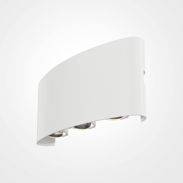 Dekoracyjny kinkiet elewacyjny Strato O417WL-L6W3K LED 6W 3000K biały
