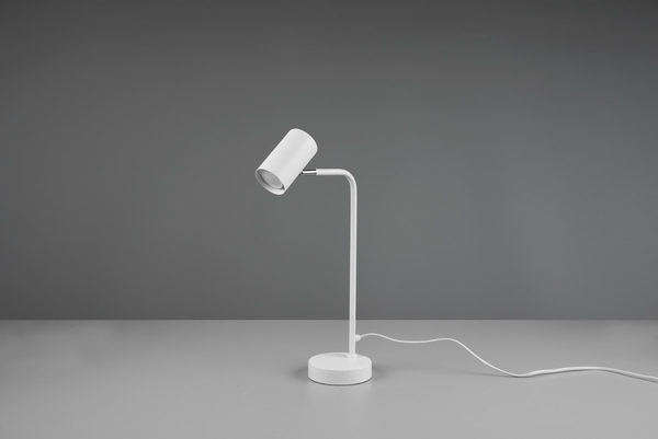 Biurkowa LAMPKA stojąca VANTOS  DL131512400 Trio metalowa LAMPA stołowa regulowana biała