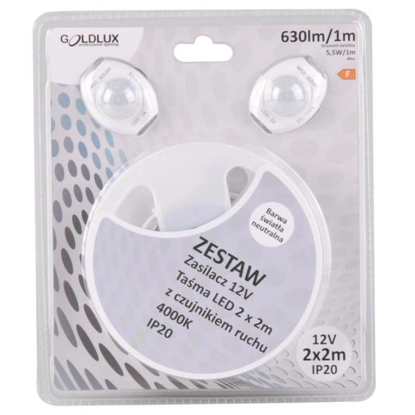 Taśma LED 316400 16,5W 4000K 2x2m z czujnikiem ruchu i zmierzchu biała