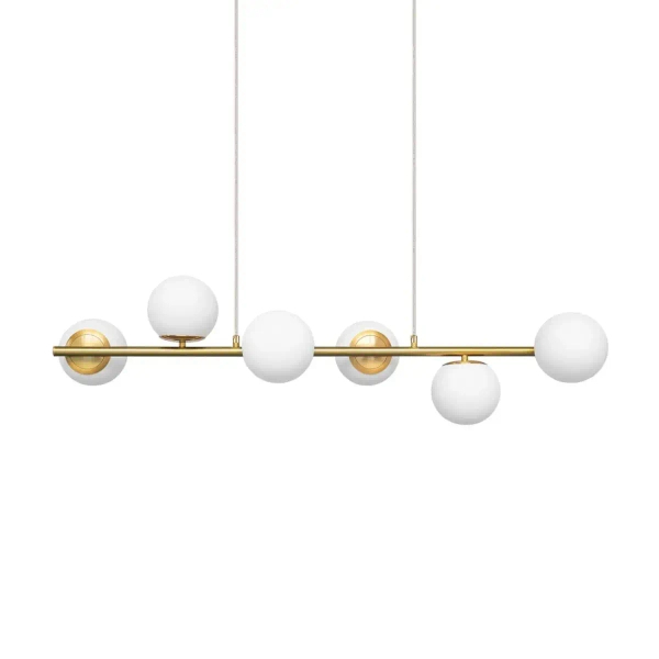 Kulista lampa wisząca Bianca biała złota 341686 6xE14 molekułowa