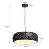 LAMPA wisząca REUS LP-8069/1P BK Light Prestige metalowa OPRAWA geometryczna zwis okrągły czarny