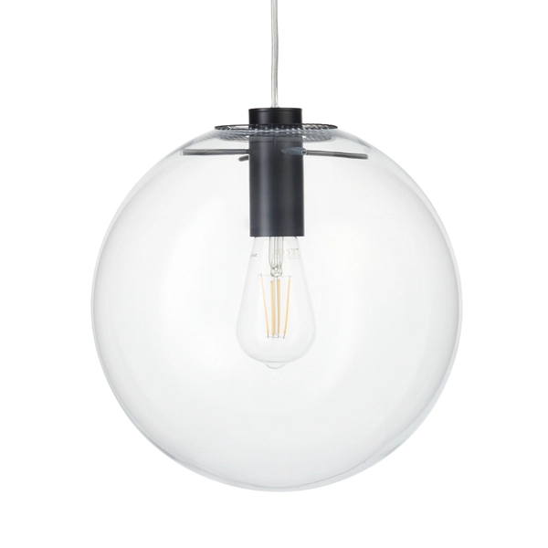 Wisząca lampa Tonda ST-8722P-M black Step kula ball przezroczysta
