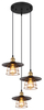 Wisząca lampa Viejo 15086-3BH retro czarna miedziana