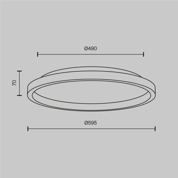 Sufitowa lampa do salonu Orign MOD311CL-L40B3K LED 40W 3000K okrągła czarna