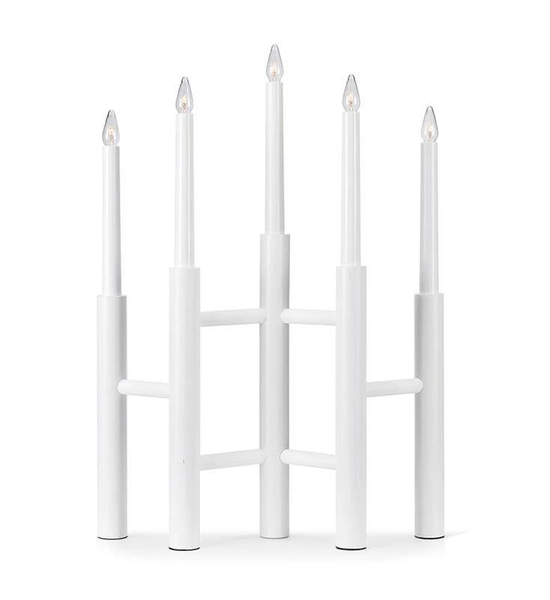 Świecznik stołowy biały Cassiopeia dekoracyjny biały