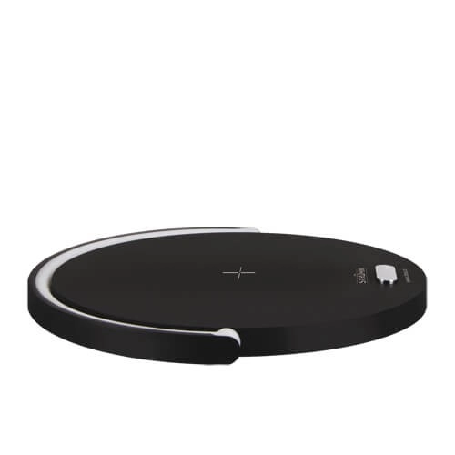 Biurkowa LAMPKA stojąca SATURN 03863 Ideus stołowa LAMPA okrągła LED 10W 4000K z przewodem USB-C czarna