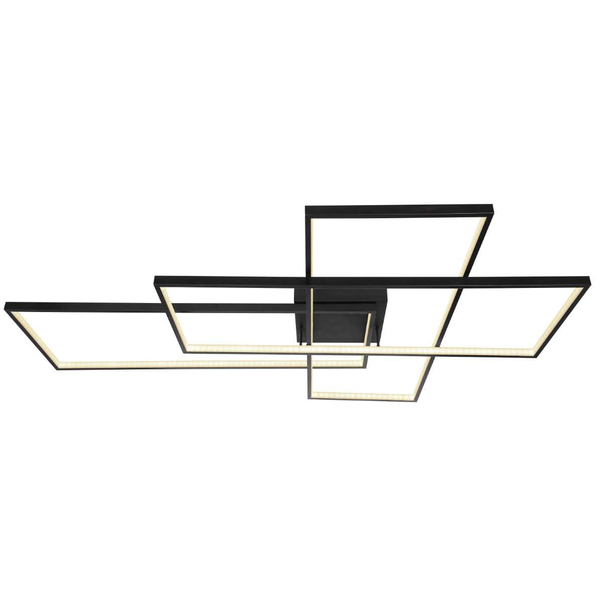 Geometryczna LAMPA sufitowa GABRIEL 67227-100B Globo metalowa OPRAWA plafon LED 100W 3000K - 6000K prostokątne czarne białe