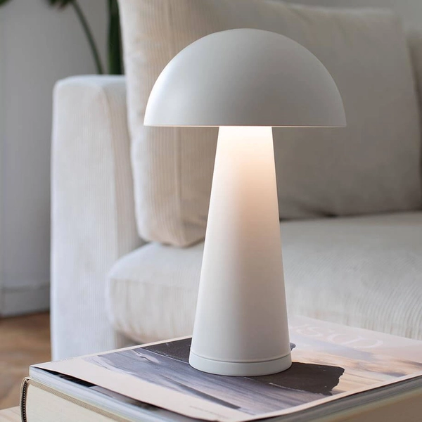 Lampka stojąca grzybek Fungi 108656 Markslojd IP44 metalowy biały