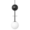 Lampa wisząca okrągła Oio OIA132P0 nad wyspę czarna biała mosiądz