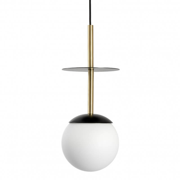 Metalowa lampa wisząc nad wyspę Plaat PLA132P0 nad wyspę biała czarna mosiądz