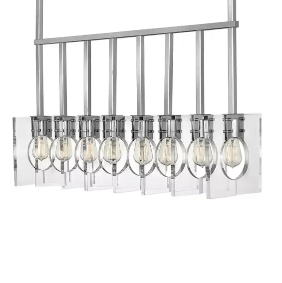 Lampa wisząca na łańcuchu LUDLOW QN-LUDLOW8-PN polerowany nikiel