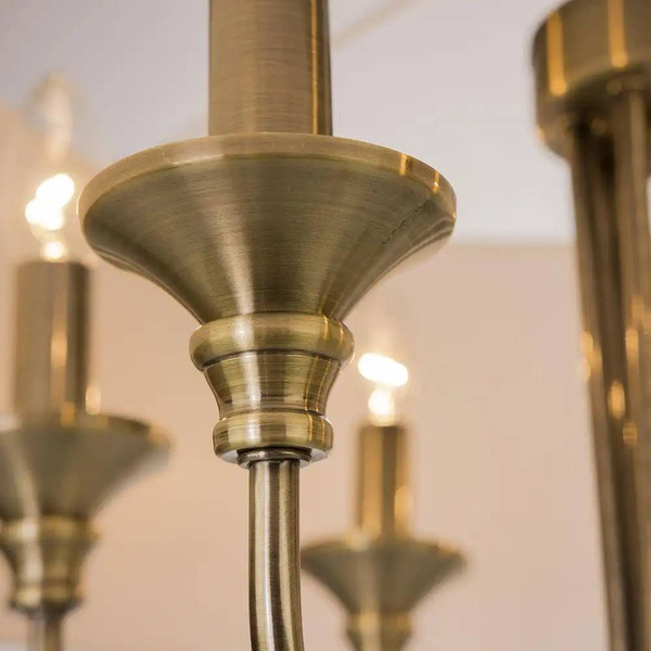Klasyczna LAMPA wisząca ABU DHABI P06871BR-WH Cosmolight okrągły zwis do sypialni biały