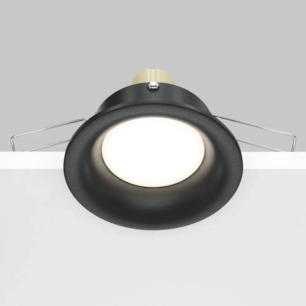 Wpuszczana lampa sufitowa Slim DL027-2-01B do przedpokoju czarna