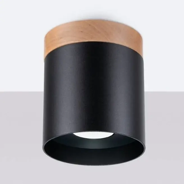 Plafon sufitowy RIF SL.1349 Sollux tubka walec do jadalni czarny