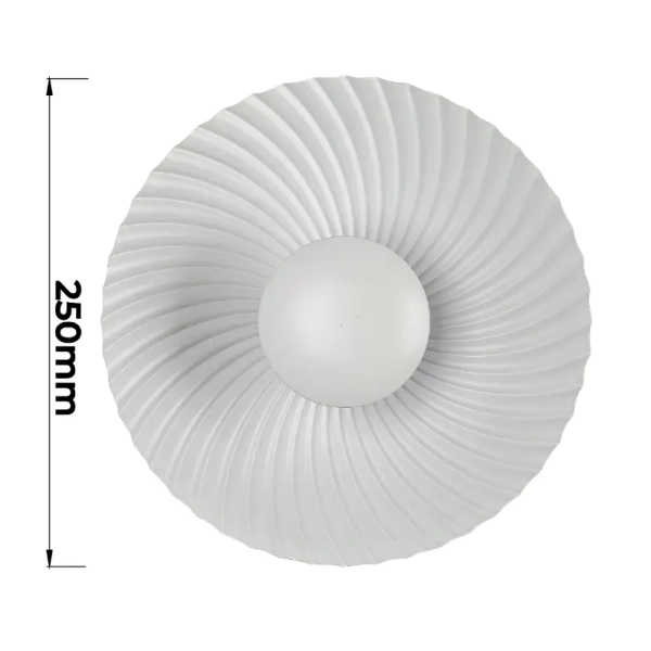 Okrągła lampa naścienna Sola LP-0105/1W WH do przedpokoju biały