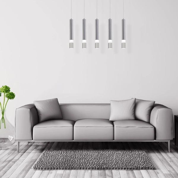 LAMPA wisząca ICE ML323 Milagro zwis OPRAWA listwa sufitowa LED 25W 4000K tuby sople chrom