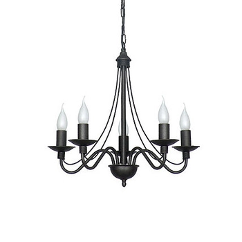 Żyrandol pałacowy Róża 397F1 Aldex lampa świecznikowa czarna salonowa