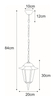 Lampa wisząca Standard K-5009H CZARNY zewnętrzna czarna 