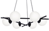 Lampa wisząca Arton K-4967 bubbles do jadalni biała czarna