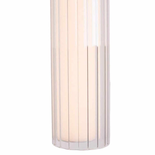 Podłużny kinkiet Fayette W0365 LED 12W 3000K IP44 metalowy szklany czarny