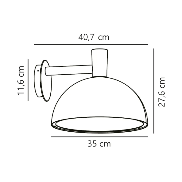 Elewacyjna lampa ścienna Arki 2118111003 IP54 na zewnątrz czarny
