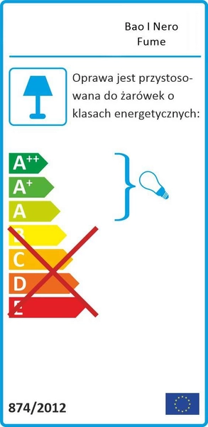 Loftowa LAMPA wisząca Bao Nero I Fume Orlicki Design szklana OPRAWA zwis kula ball przydymiona czarna