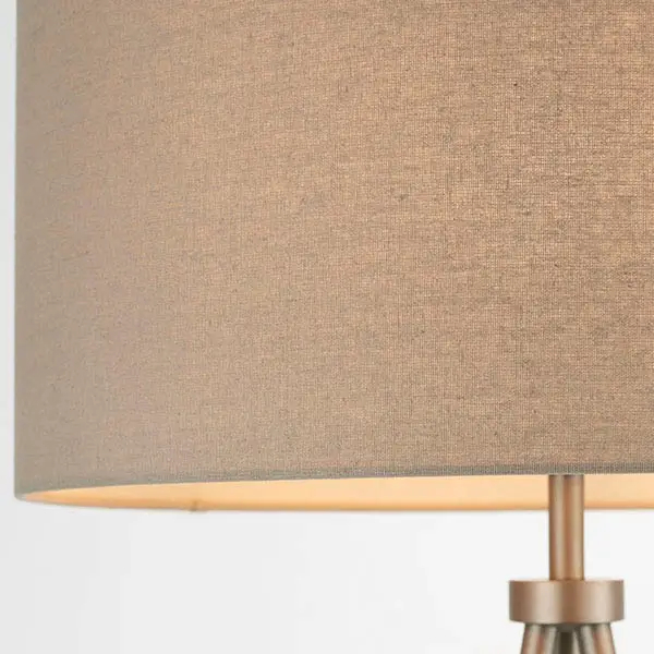 Podłogowa lampa na trójnogu Tri 66987 z abażurem nikiel szary